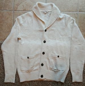 Men's GAP White Cardigan Medium
